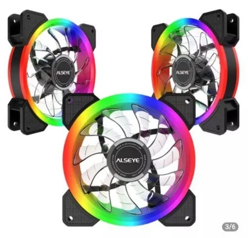 ALSEYE D Ringer 120mm Aura Sync Computer Case Fan Adjustable RGB Lighting PC Cooler Cooling ARGB Cooling Fan