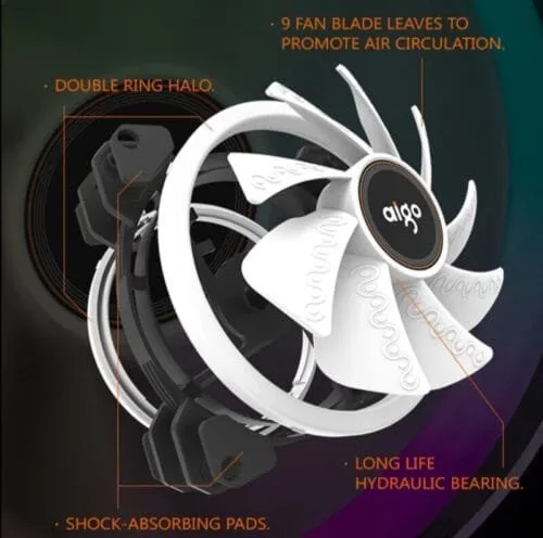 ALSEYE D Ringer 120mm Aura Sync Computer Case Fan Adjustable RGB Lighting PC Cooler Cooling ARGB Cooling Fan - Image 2