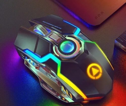 A5 Gaming Mouse Rechargeable Wireless Mouse Silent 1600 DPI Ergonomic 7 Keys RGB LED Backlit 2.4G USB Optical Available in 2 colors - Image 13